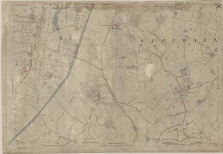 Shropshire I.11 & 12 (includes: Agden; Bradley; Chidlow; Is Coed; Tushingham Cum Grindley; Whitchurch Urban; Wigland; Wirswall) - 25 Inch Map