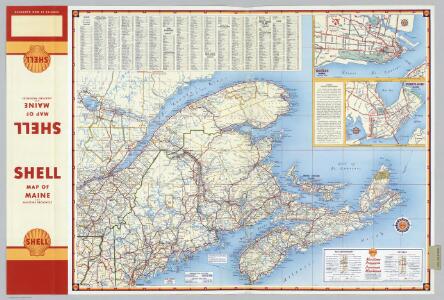 Various Regions and Cities in and around Maine including Canadian Maritime Provinces.