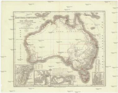 Das Austral-Continent oder Neu Holland nach Krusenster, King, Flinders, Freyeinet, Oxley, Sturt, Mitchell