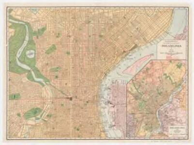 Rand McNally new commercial atlas map of Philadelphia
