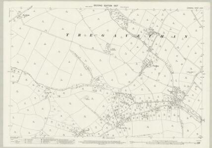 Cornwall LVII.6 (includes: Kenwyn; Perranzabuloe) - 25 Inch Map