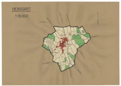 Henggart: Definition der Siedlungen für die eidgenössische Volkszählung am 01.12.1950; Siedlungskarte