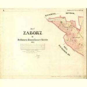 Zabořz - c9012-1-001 - Kaiserpflichtexemplar der Landkarten des stabilen Katasters