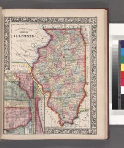 County map of the State of Illinois ; Plan of Chicago [inset].