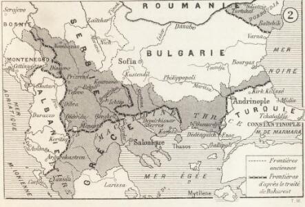 Modifications territoriales dans le Balkans: Traité de Bukarest