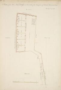 Plan of the Six Alms-Houses on Snow-Hill of the Benefaction of Edmond Hammond ESQ