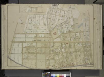 Queens, Vol. 1, Double Page Plate No. 9; Sub          Plan;[Map bounded by Flushing Ave., Grand Ave., Briarwood Road; Including Alsop  St., Lake St., Orchard St., Hutton PL.]; Part of Ward 4, Jamaica; [Map bounded   by Terrace Ave., Ocean View Ave., K