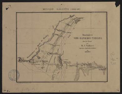 Mission Galliéni 1880-1881. Itinéraires Sibi-Banmako-Tadiana