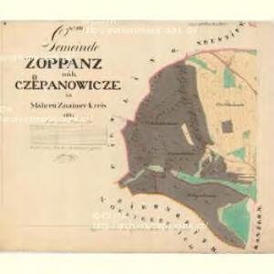 Zoppanz - m3674-1-002 - Kaiserpflichtexemplar der Landkarten des stabilen Katasters