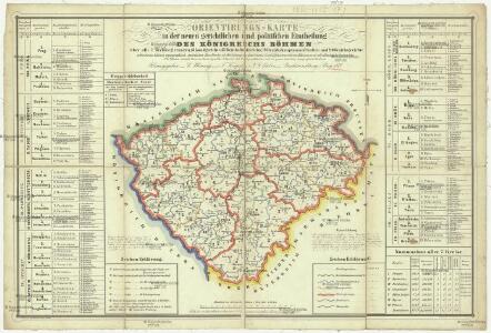 Orientirungs-Karte in der neuen gerichtlichen und politischen Eintheilung des Königreich Böhmen