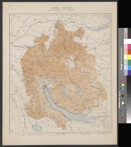 Kanton Zürich nach seiner Eintheilung in politische Gemeinden im Jahr 187 [i.e. 1870?]
